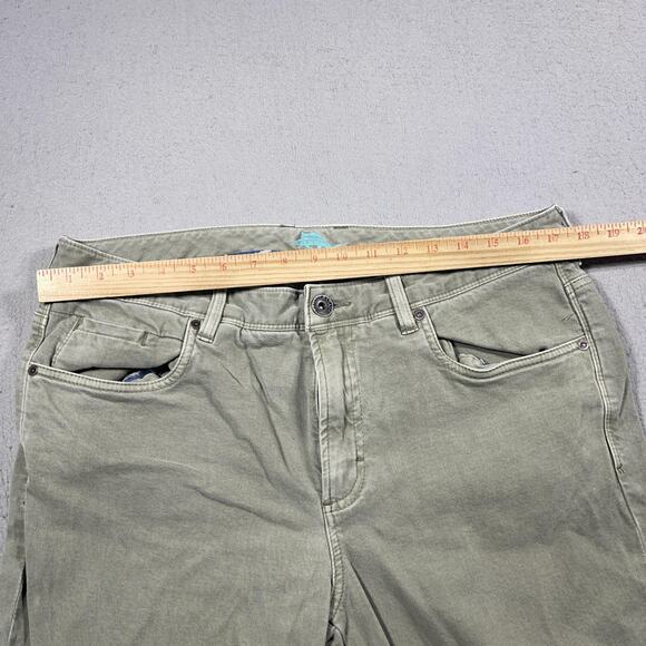 Tommy Bahama Pants Mens 36x32 Green Straight Leg Stretch Casual Chino Tencel - Picture 5 of 10